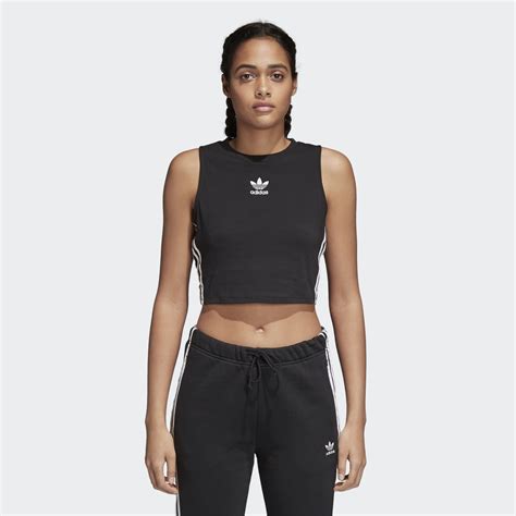 adidas crop top zwart|Adidas crop tops for women.